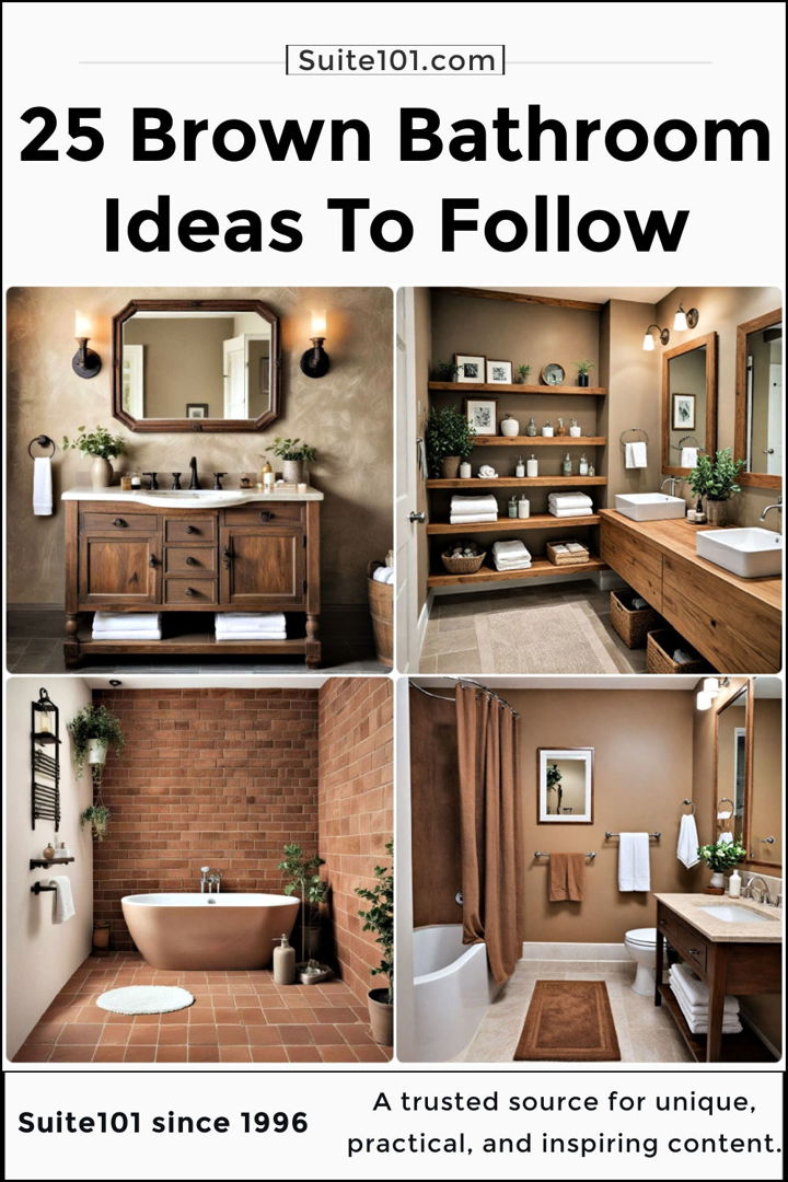 best brown bathroom ideas