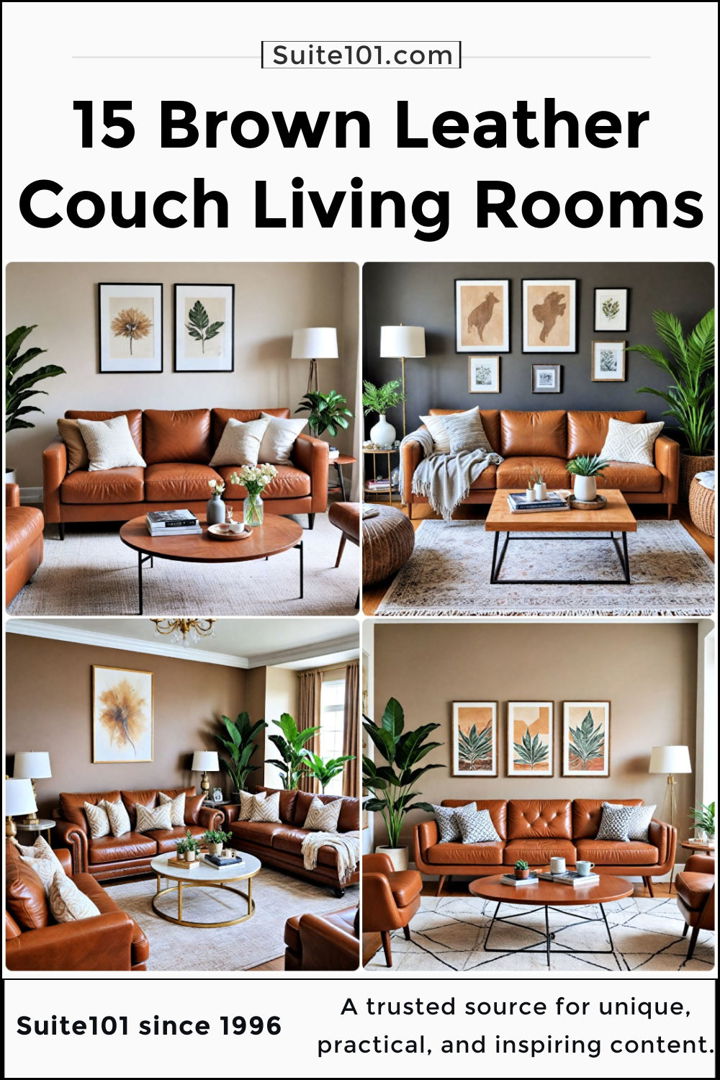 best brown leather couch living room ideas