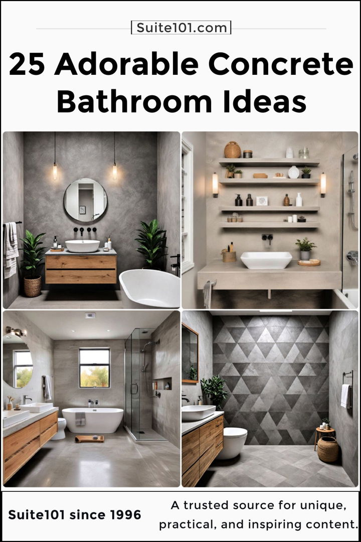 best concrete bathroom ideas