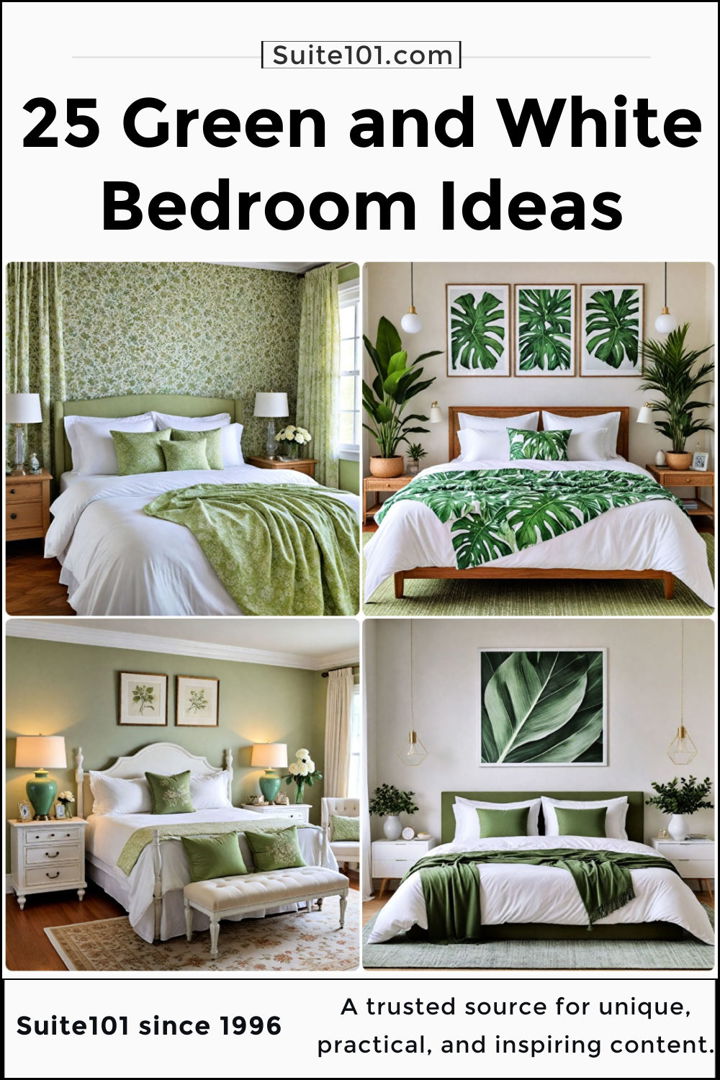 best green and white bedroom ideas