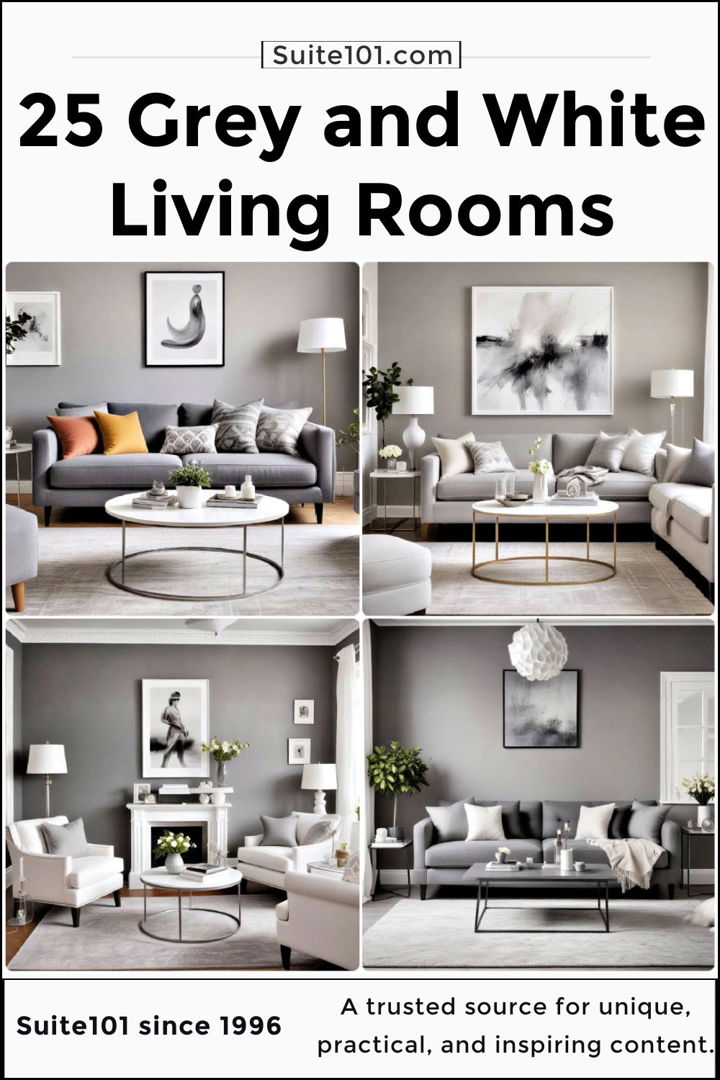 best grey and white living room ideas