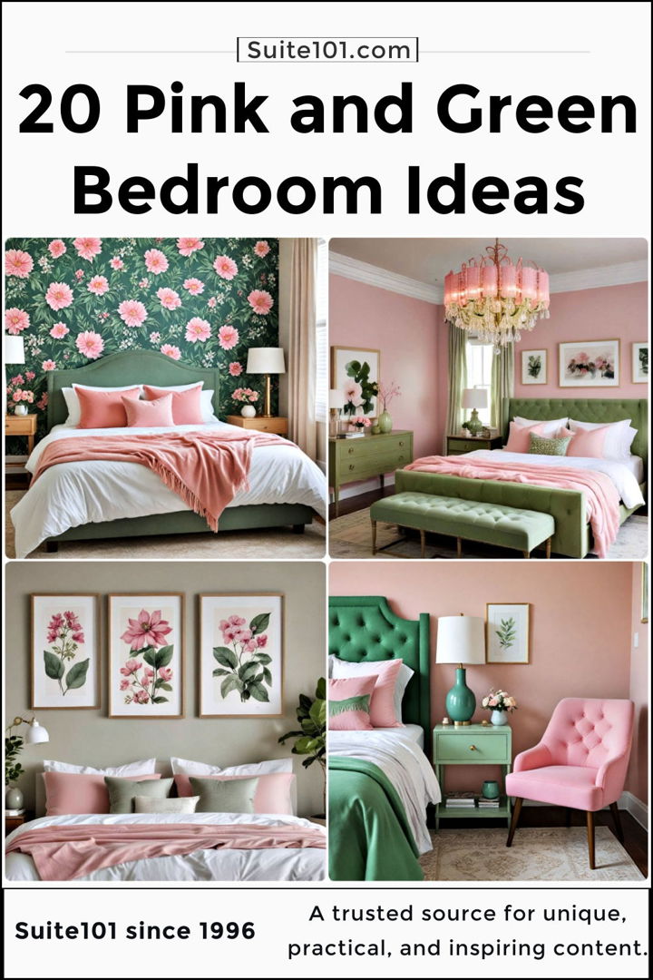 best pink and green bedroom ideas