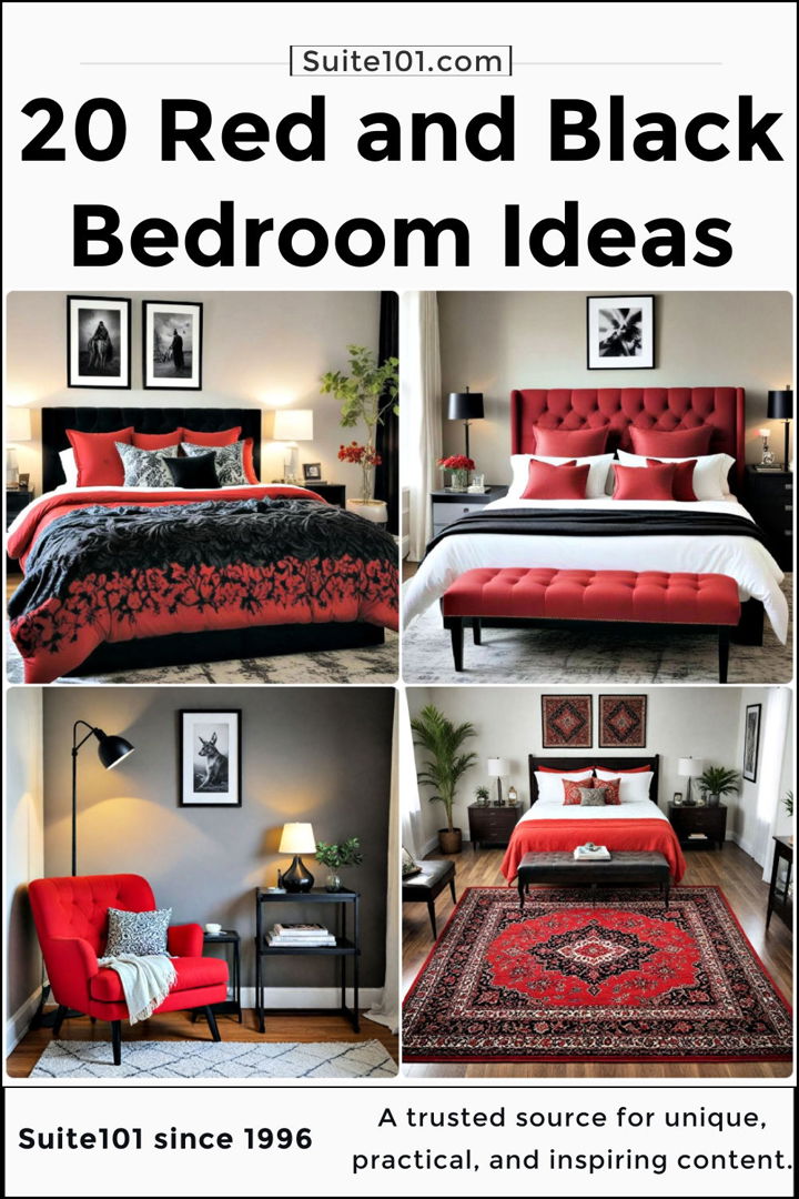 best red and black bedroom ideas