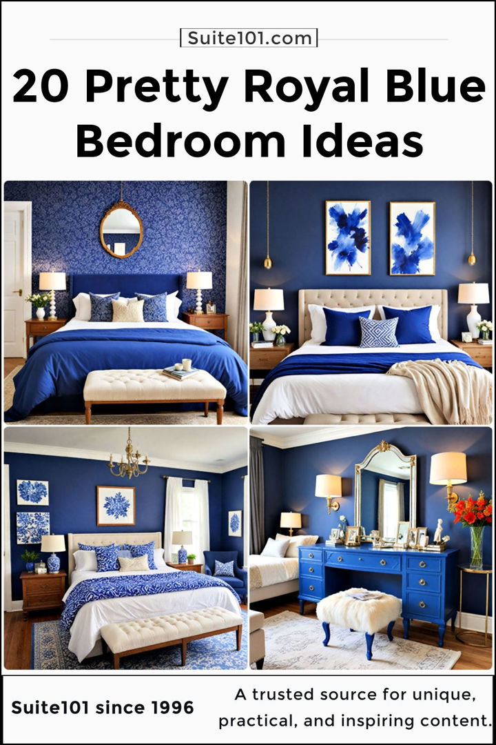 best royal blue bedroom ideas