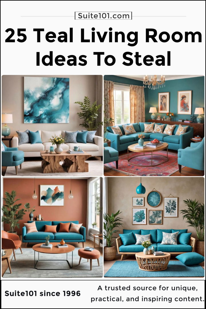 best teal living room ideas
