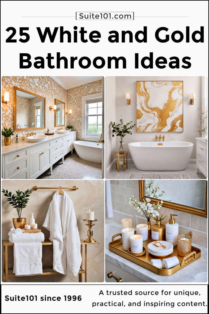 best white and gold bathroom ideas