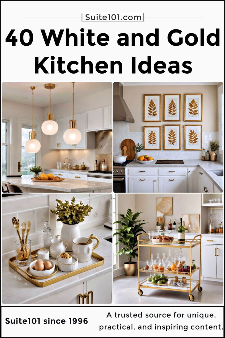 best white and gold kitchen ideas