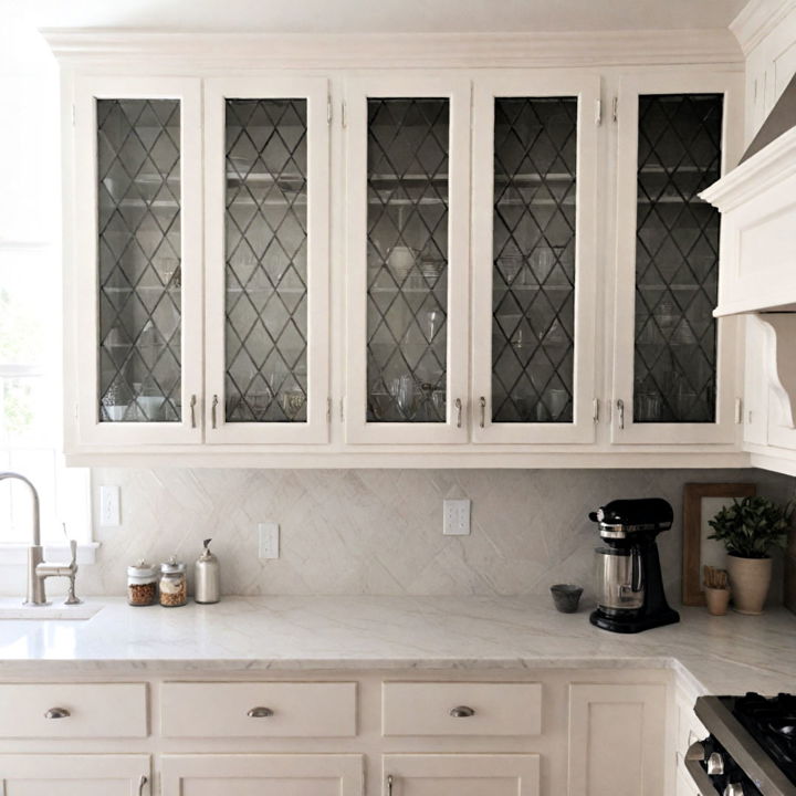 beveled glass kitchen cabinets