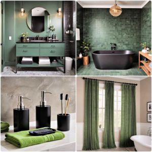 black and green bathroom ideas