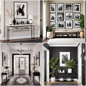 black and white entryway design ideas