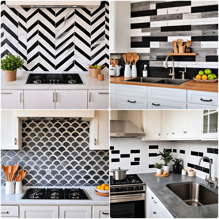 black and white kitchen backsplash ideas