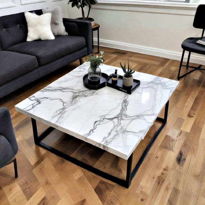 black and white marble coffee table