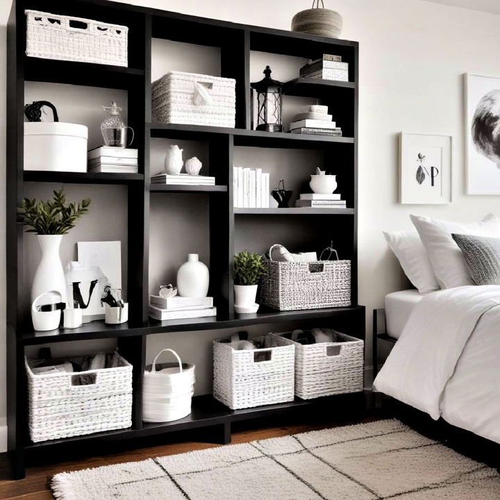 black and white storage solution