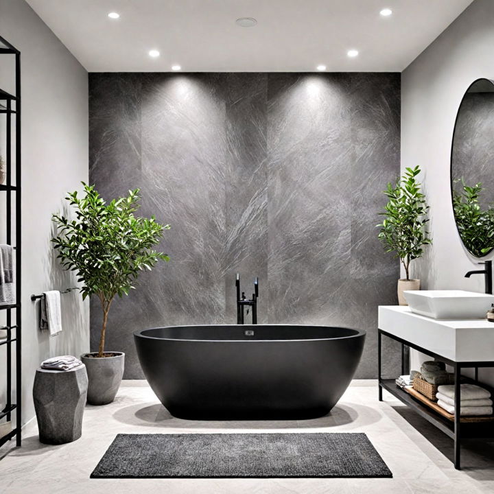 black freestanding bathtub