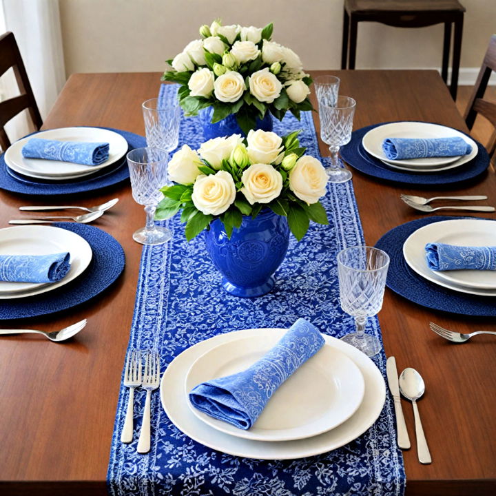 blue and white dining linens for any occasion