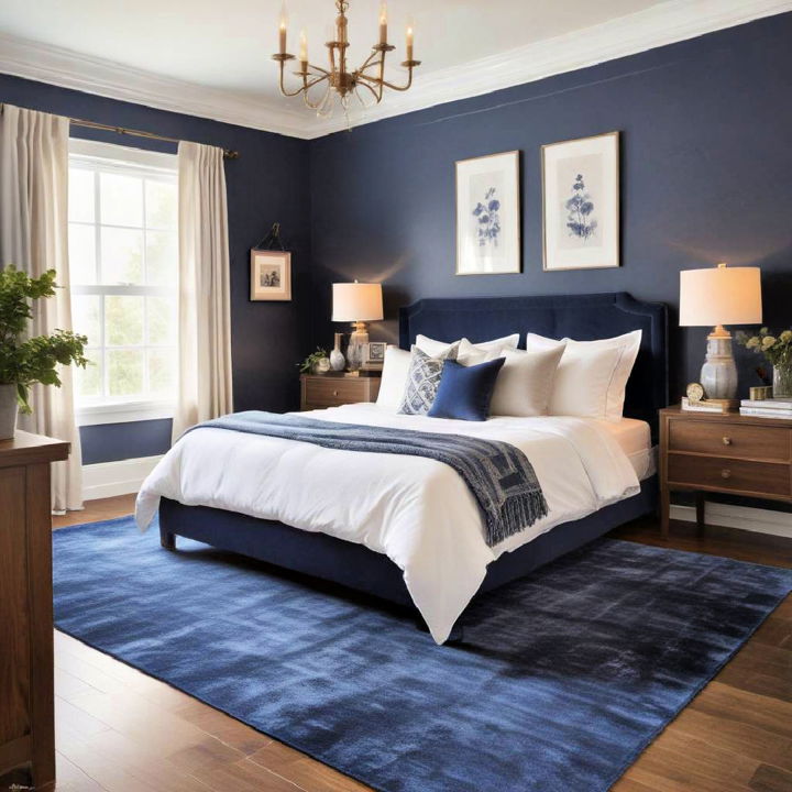 blue bedroom area rug