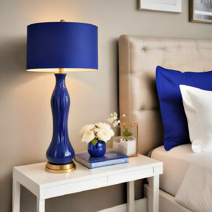 blue bedside lamp