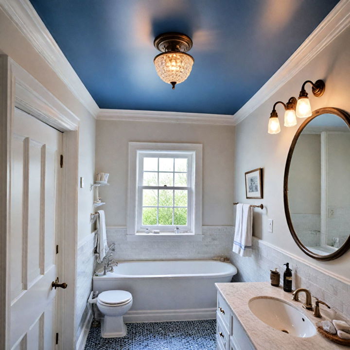 blue ceiling for bathroom