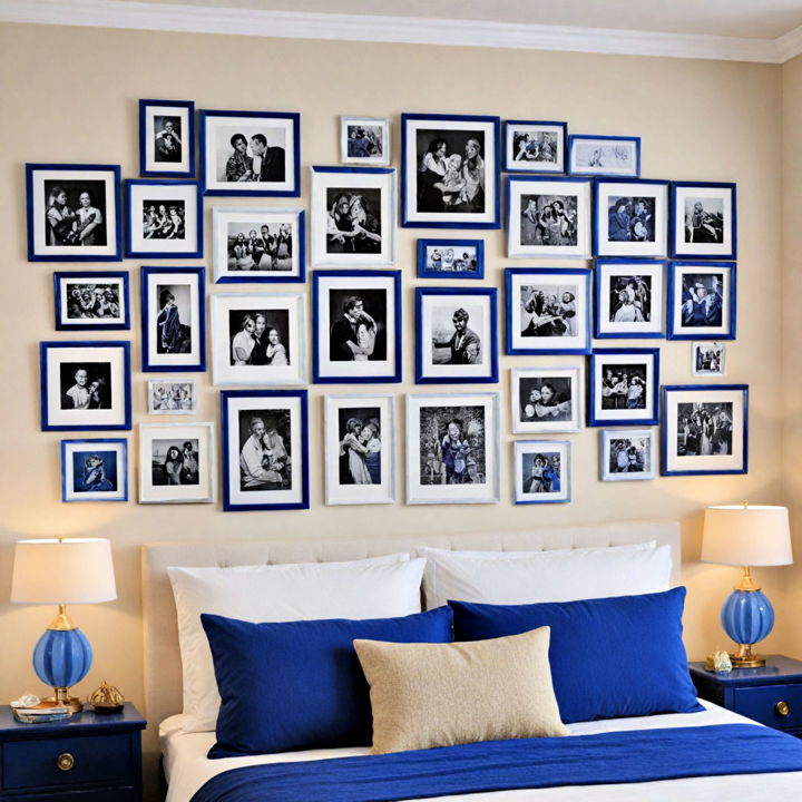 blue photo frames