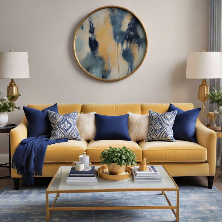 blue throw pillows living room