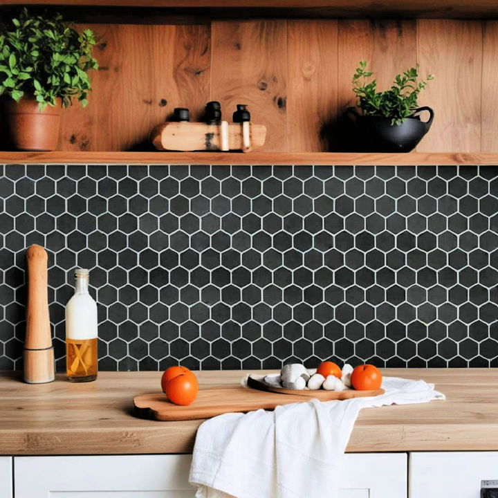 bohemian vibes kitchen backsplash idea