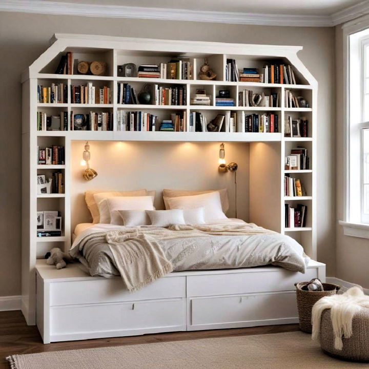 bookshelf bed nook