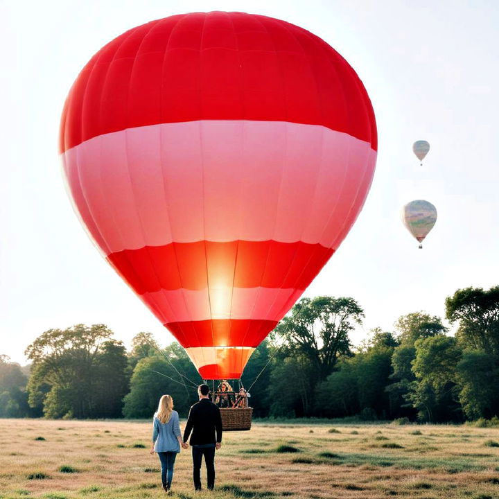 breathtaking hot air balloon proposal