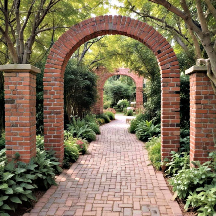 brick archway path