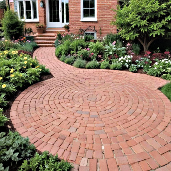 brick circle pathway