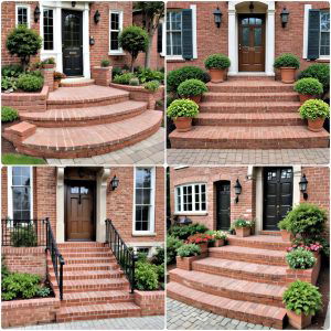 brick front steps design ideas