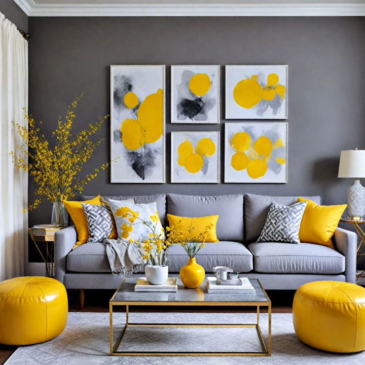 bright accents living room