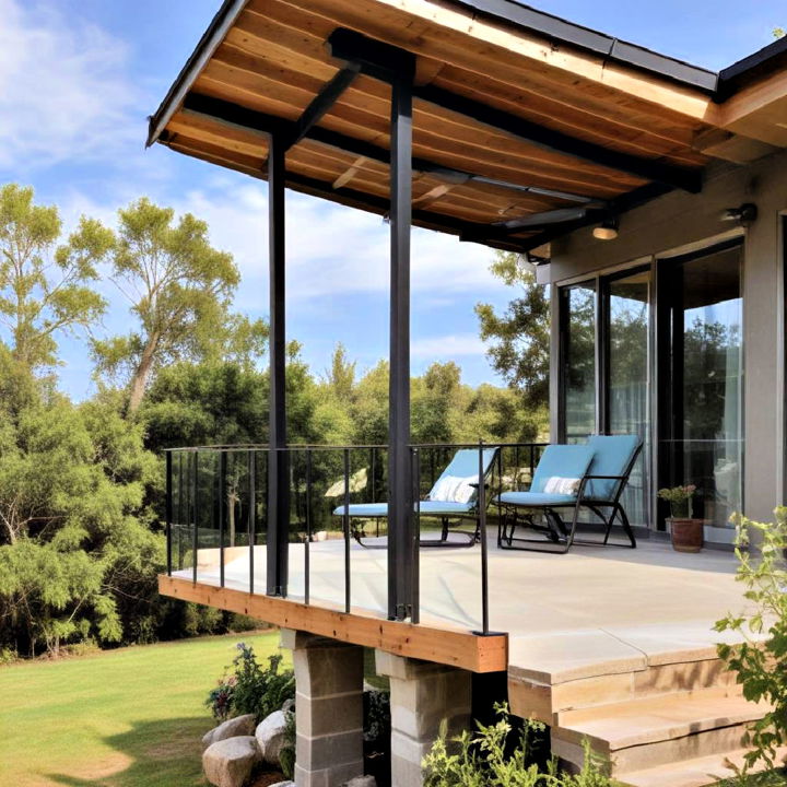 butterfly canopy roof for partial shade