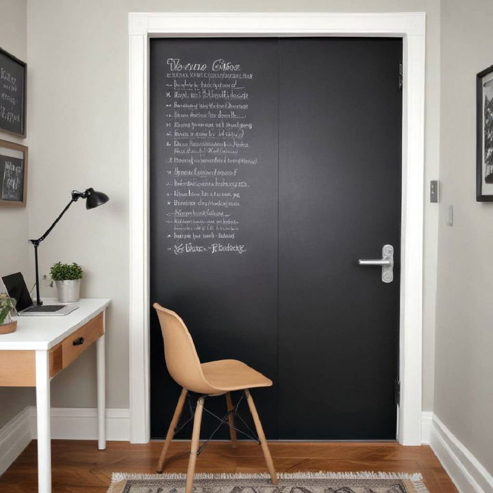 chalkboard door for home office
