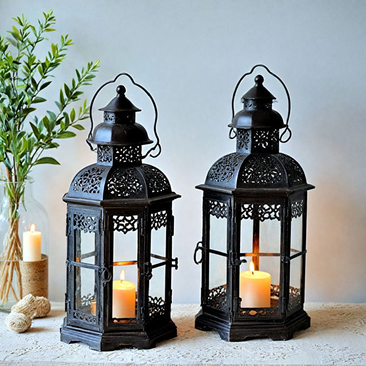 charming vintage metal lanterns