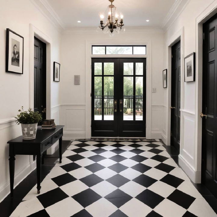 checkerboard floor pattern