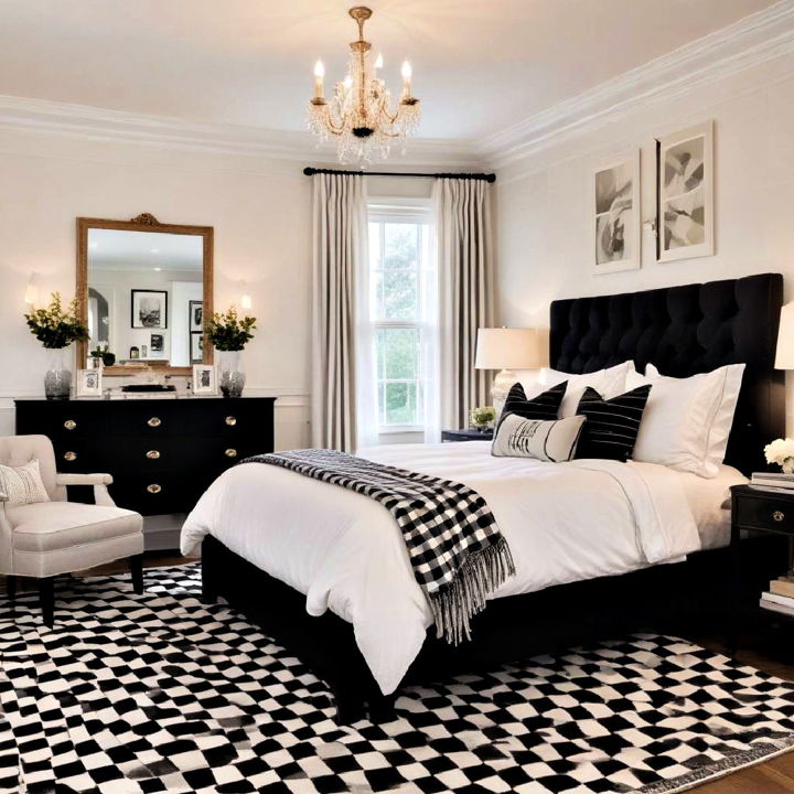 checkered area rug