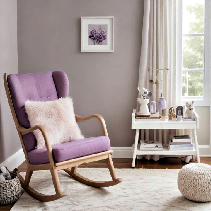 chic purple rocking chair