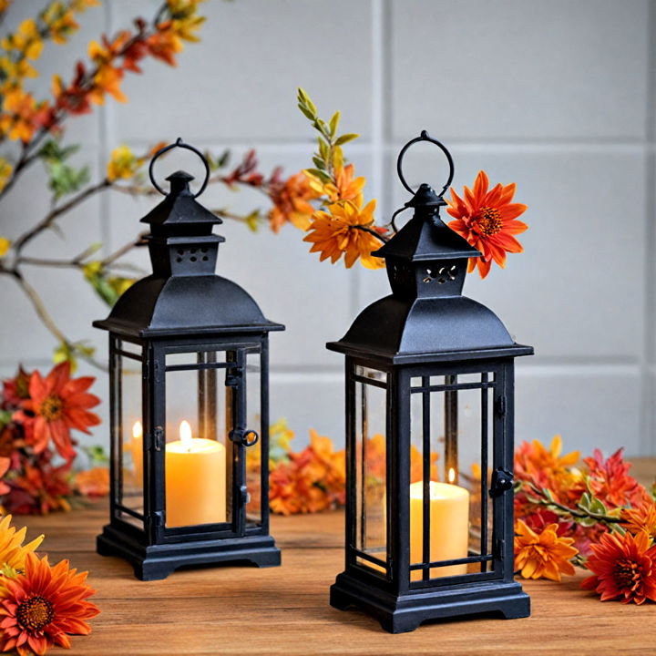 classic candle lanterns with timer decorsolution