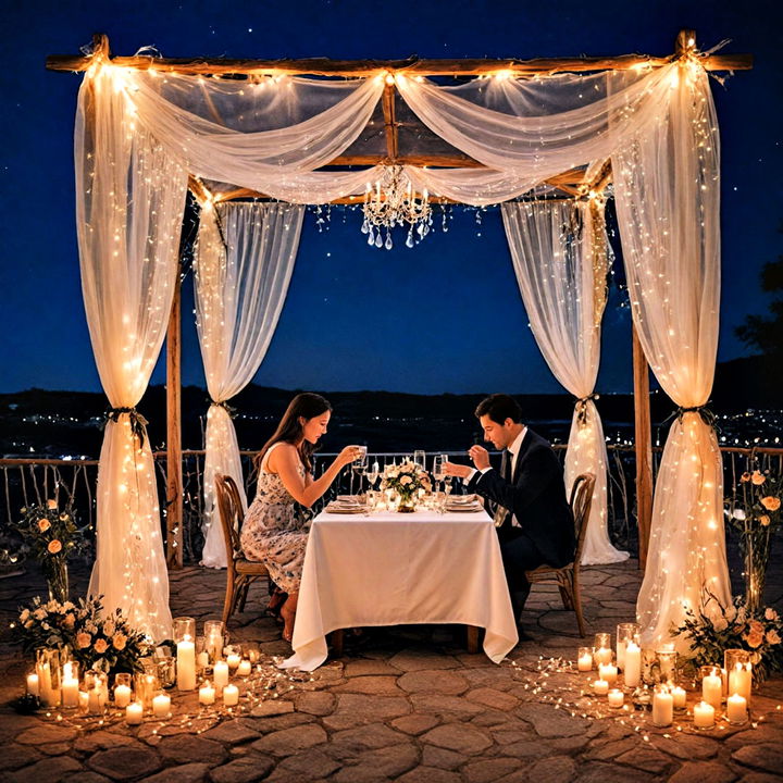 classic candlelit dinner proposal