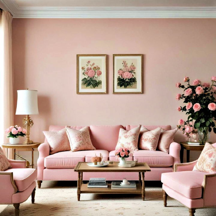 classic charm rose pink couch