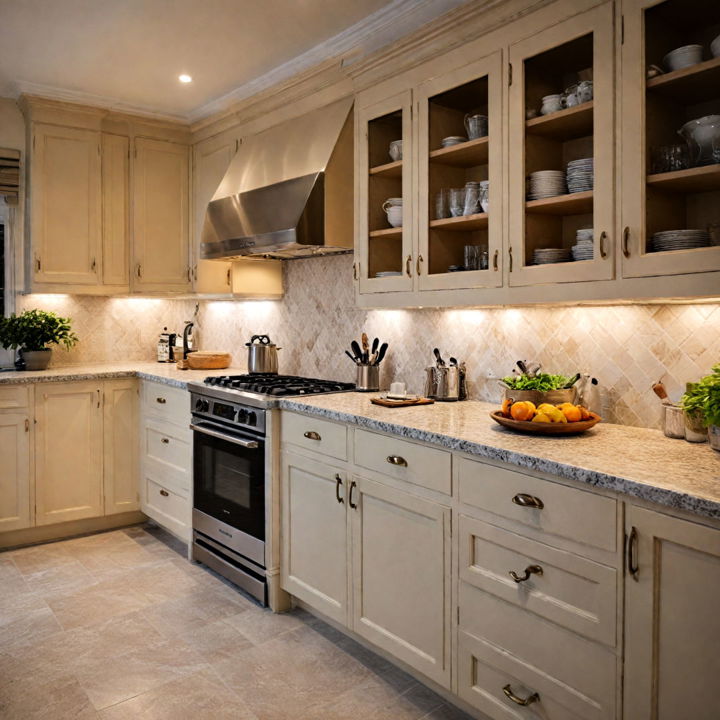 classic elegance beige kitchen cabinets