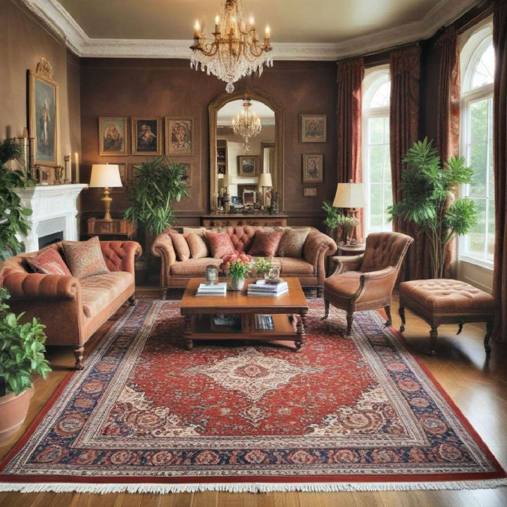 classic persian rug for victorian living space