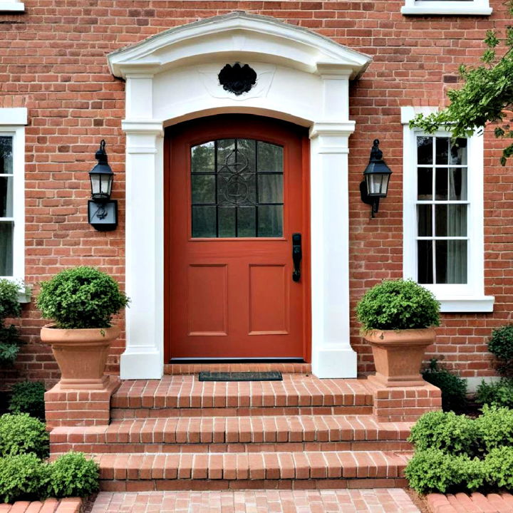 classic red brick steps