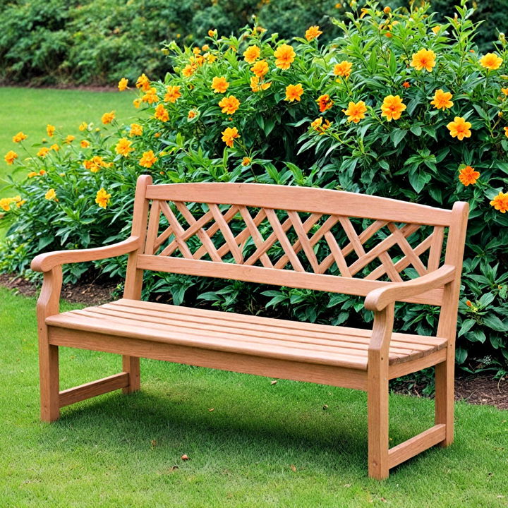 classic wooden bench for garden