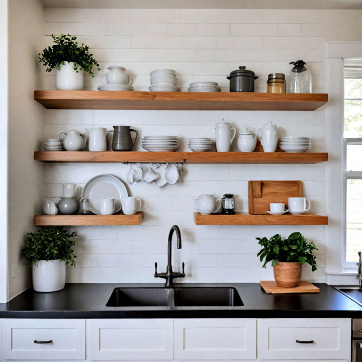 clutter free minimalist floating shelves