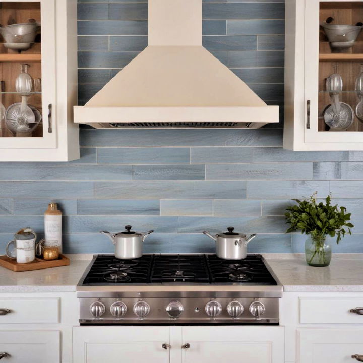 coastal blue shiplap backsplash