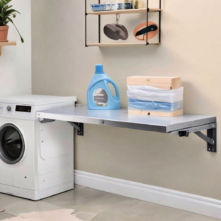 collapsible workbench for utility room
