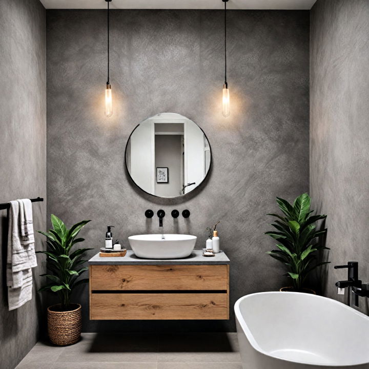 concrete feature bathroom wall