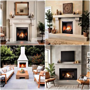 concrete fireplace ideas