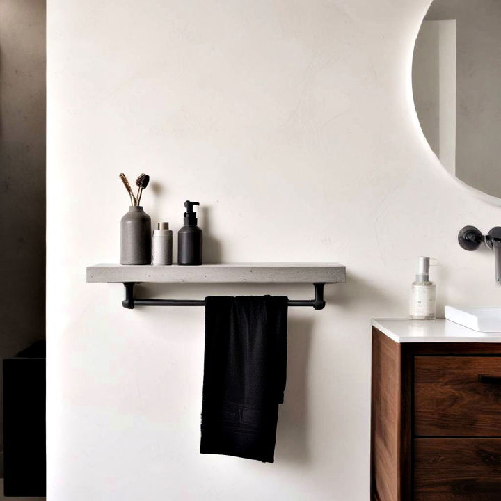 concrete towel rack